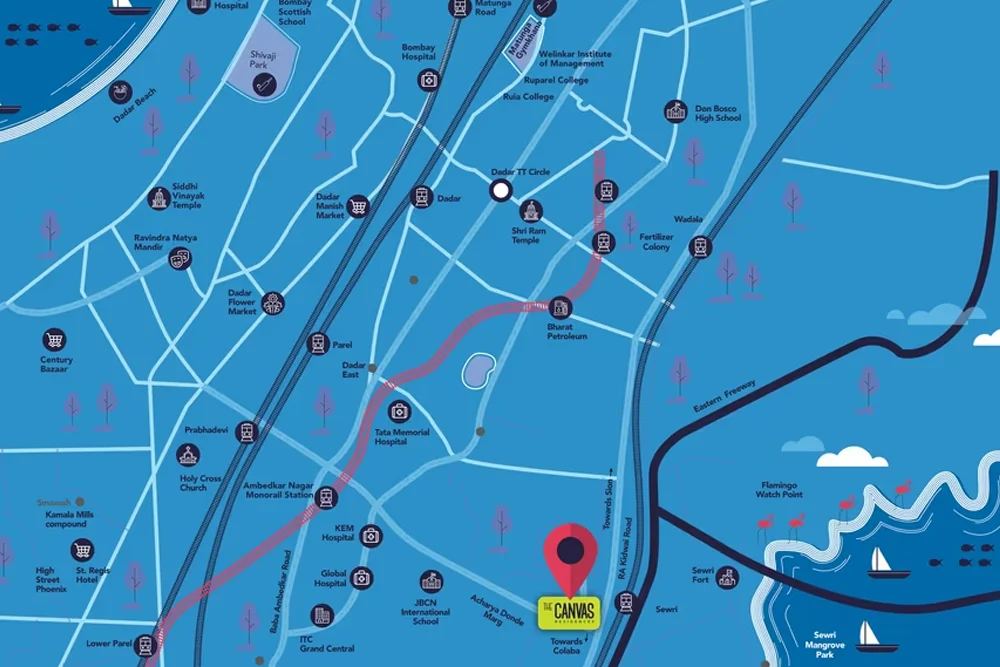 The Canvas Residences Location Map